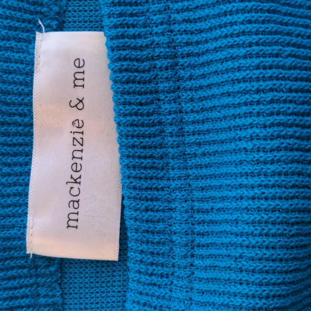 Blue Ribbed Tank Top, One Size - Picture 5 of 7